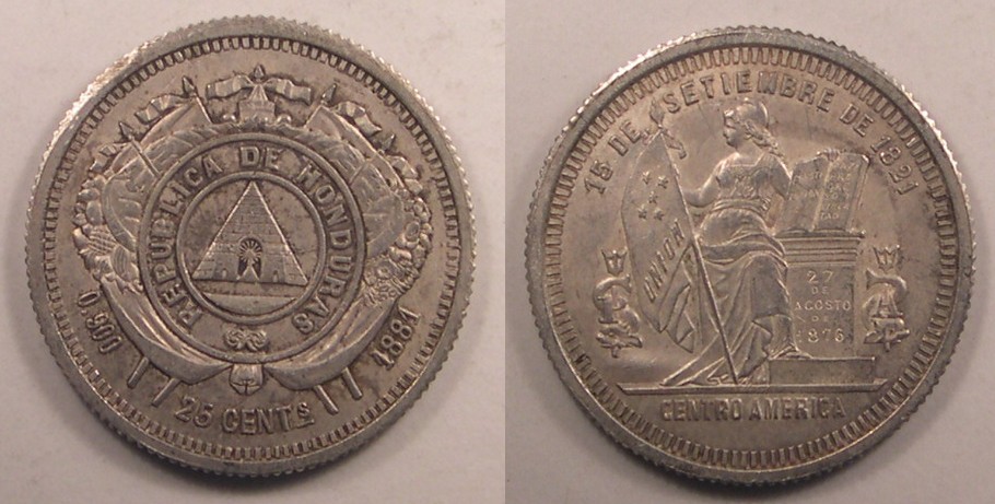 25 C 1881 HONDURAS